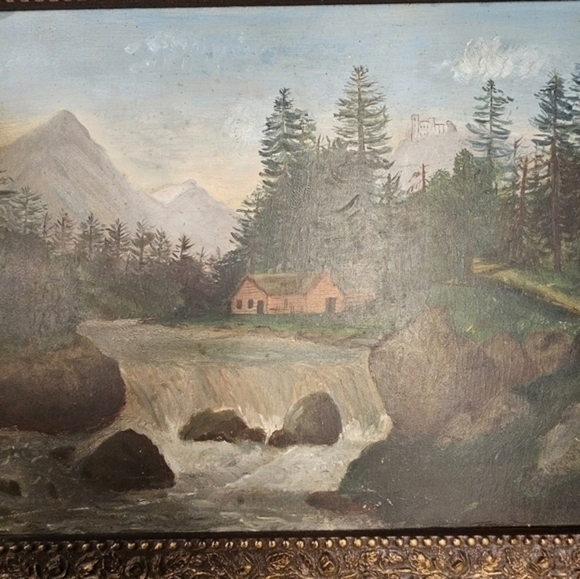 Vintage/antique landscape oil painting - Picture 10 of 13